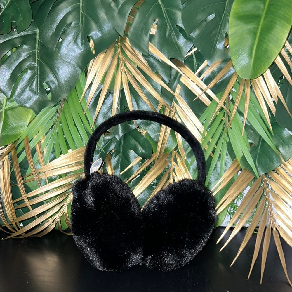 Black Faux Fur Earmuffs